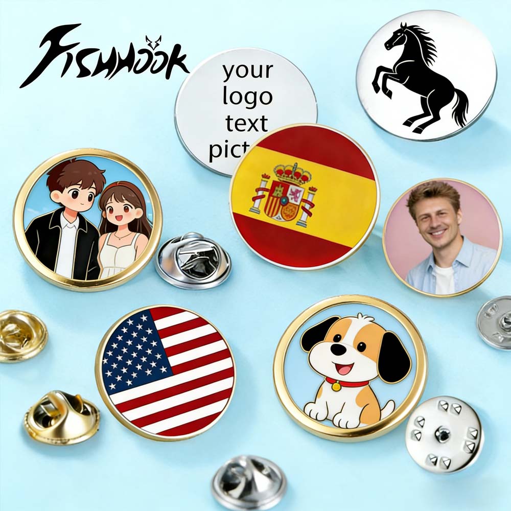 Tuxedo Lapel Pin - プリントデマンドフォトタグパーソナライズブローチカスタム国旗会社ロゴピンバッジ女性男性用ステンレス鋼