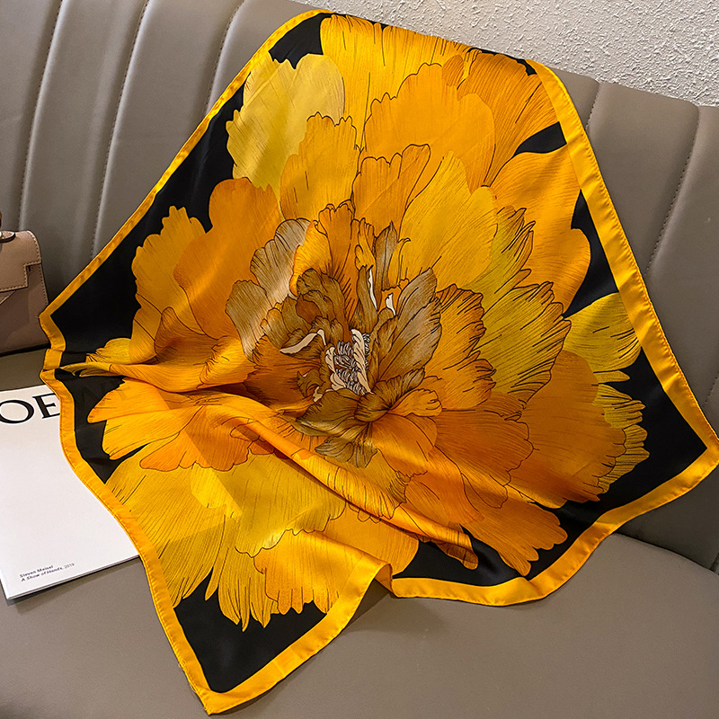 Silk Tie Woven - シルクサテンヒジャーブスカーフ,70cm,プリント,女性用,豪華なネクタイ,ヘアアクセサリー,バンダナ,新コレクション