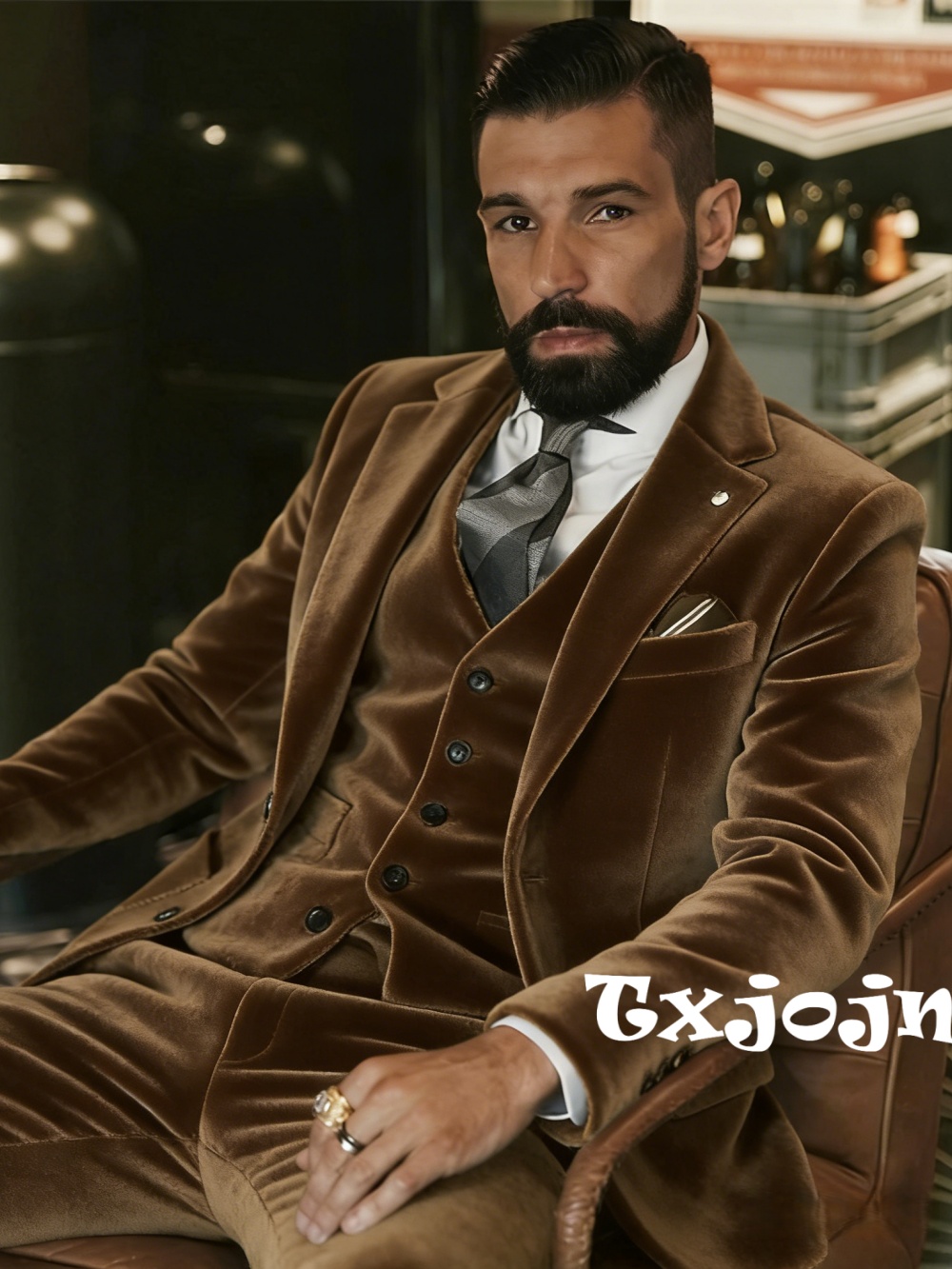 Formal Wear For Men In Wedding - メンズベルベットスーツ3ピースダンスプロムウェアノッチドラペル男性フォーマルスーツセット宴会パーティー衣装プラスサイズウェディングタキシード