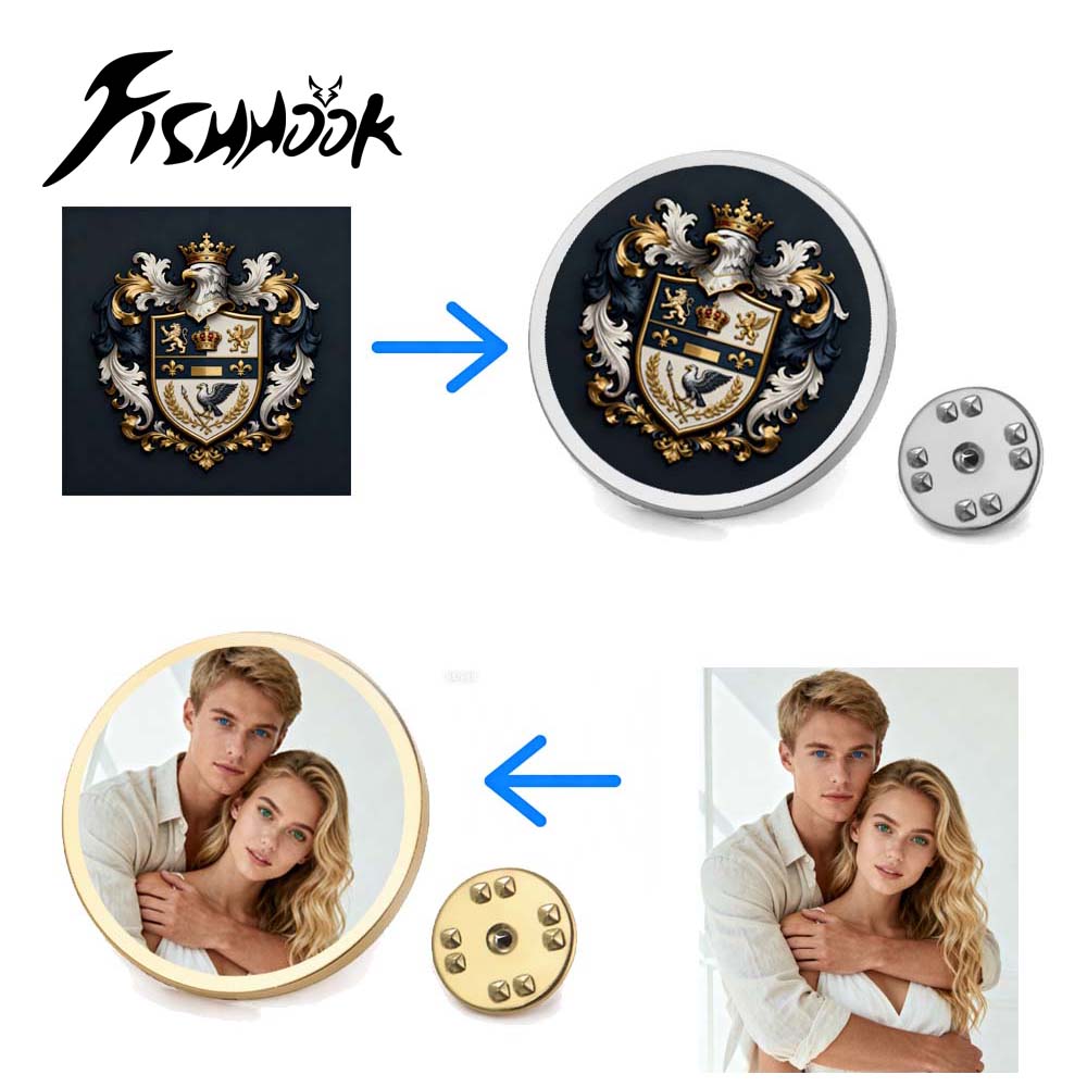 プリントデマンドフォトタグパーソナライズブローチカスタム国旗 - Tuxedo Lapel Pin のレビューと価格