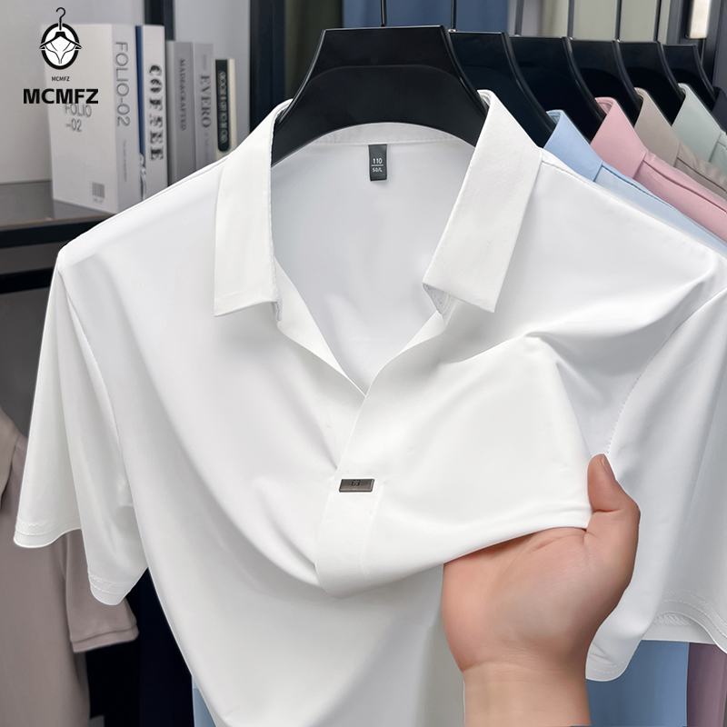 シンプルな隠しボタン付きメンズフラットラペルシャツ、シングル - Men Formal Wear Shirts のレビューと価格