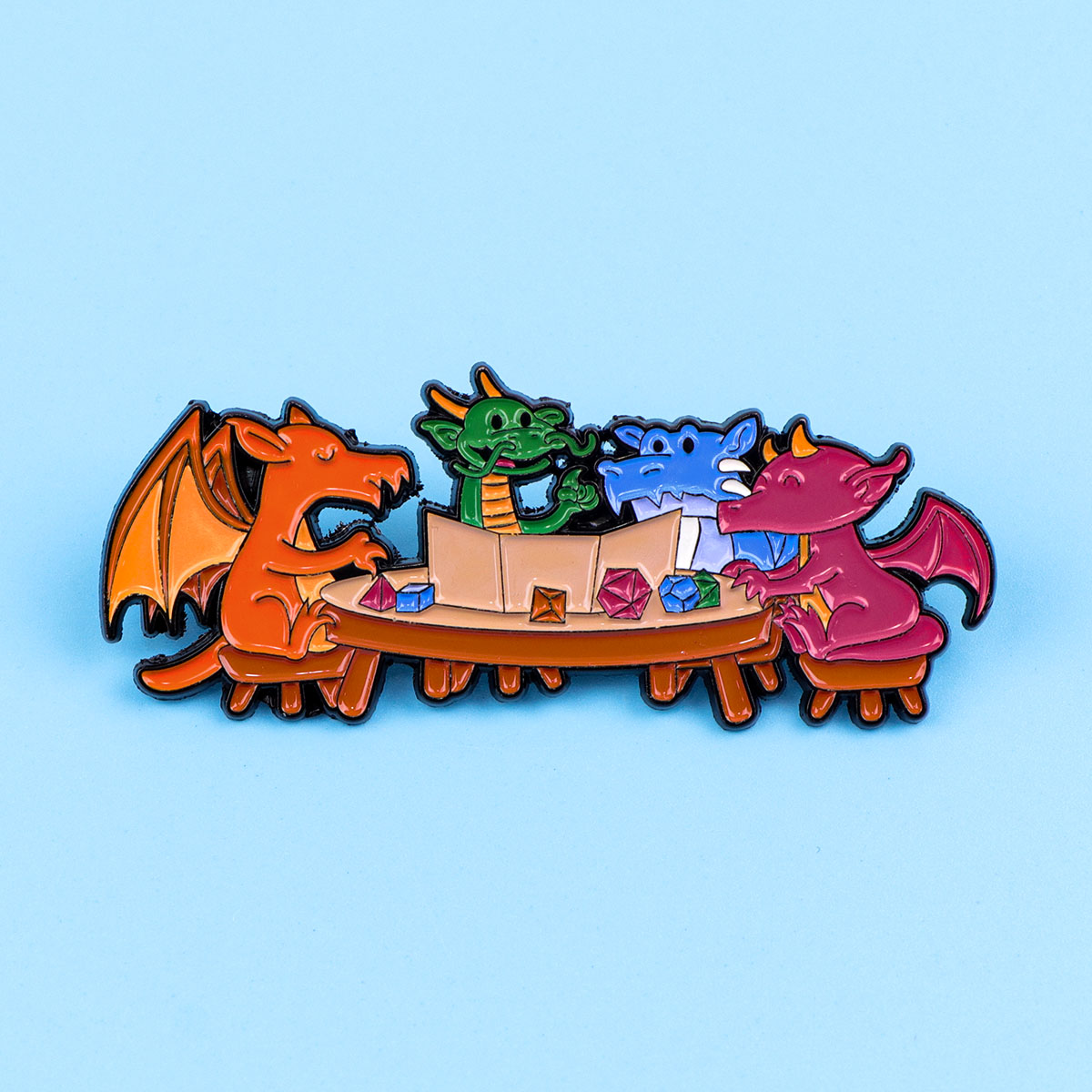 ゲームサイコロエナメルピンドラゴンバッジバックパックブローチ - Tuxedo Lapel Pin のレビューと価格