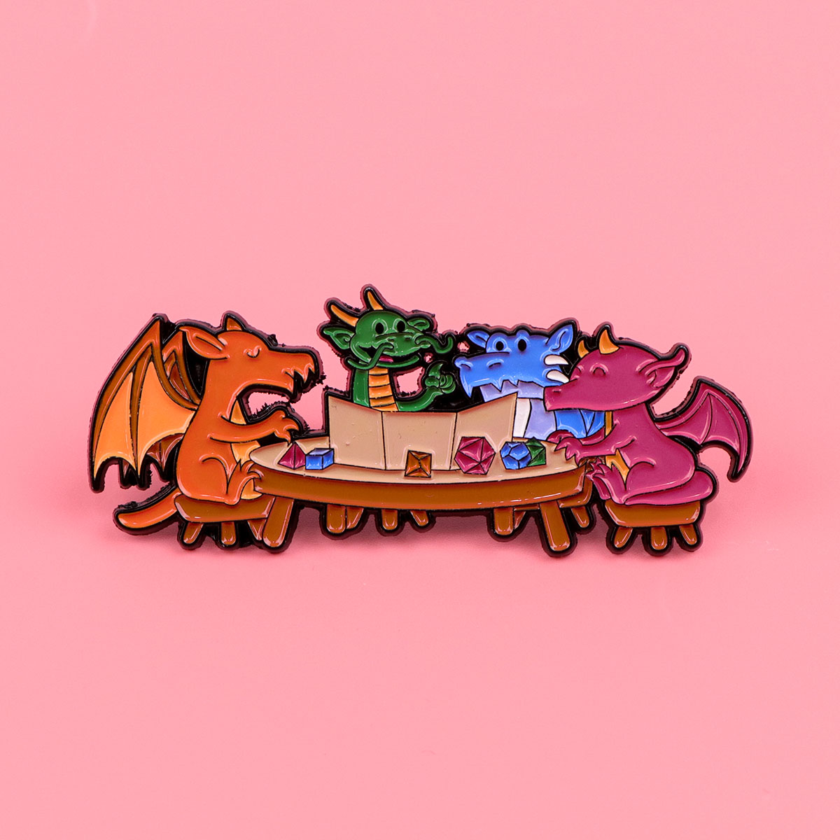ゲームサイコロエナメルピンドラゴンバッジバックパックブローチ - Tuxedo Lapel Pin のレビューと価格