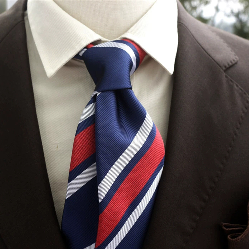 メンズネイビーブラウンのネクタイ,フォーマルなビジネスシルク - Men Formal Wear With Tie のレビューと価格