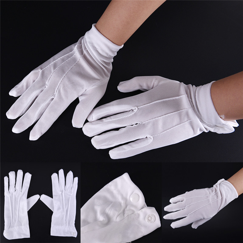 ファッションデザイン 1 ペア白フォーマル手袋白名誉ガードパ - Formal Wear Gloves Men のレビューと価格