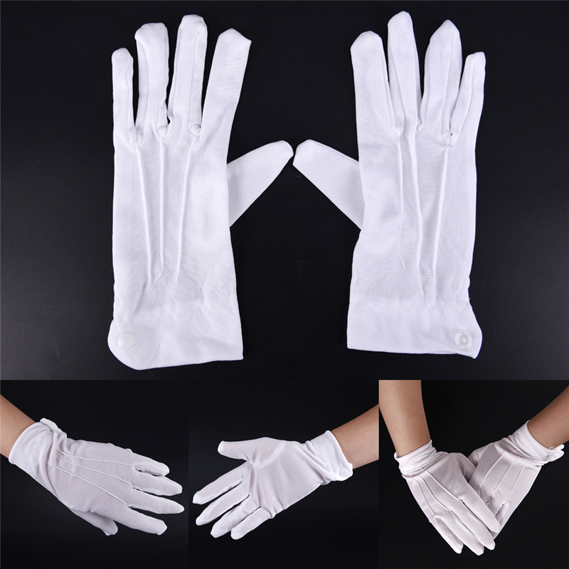 ファッションデザイン 1 ペア白フォーマル手袋白名誉ガードパ - Formal Wear Gloves Men のレビューと価格